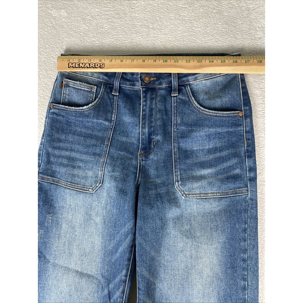 Judy Blue Wide Leg Crop Jeans Women's 13/31 Casual Boho - Picture 2 of 9